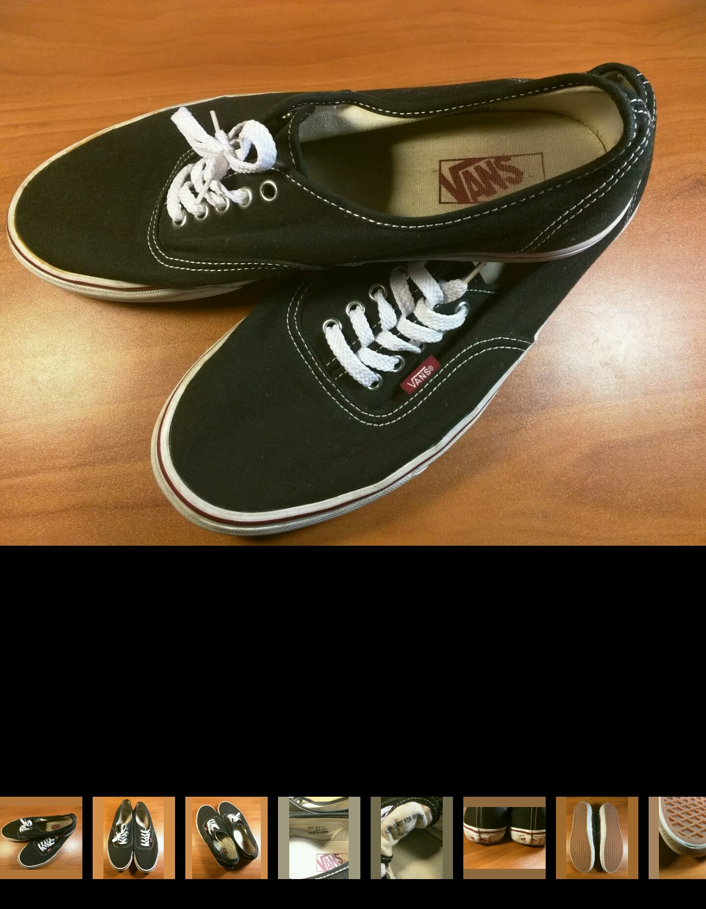 Classic VANS Red Tag Black Canvas Lace 